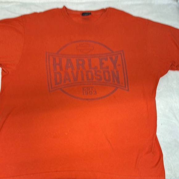 Harley-Davidson Orange Short Sleeve Tee - Picture 1 of 6